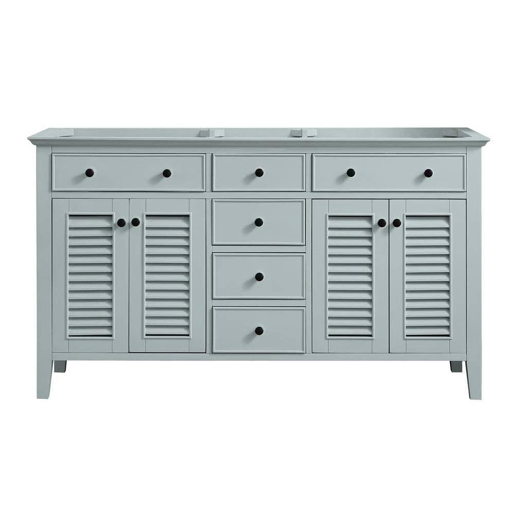 60 in. Light Green Bathroom Vanity Cabinet D736