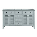 60 in. Light Green Bathroom Vanity Cabinet D736