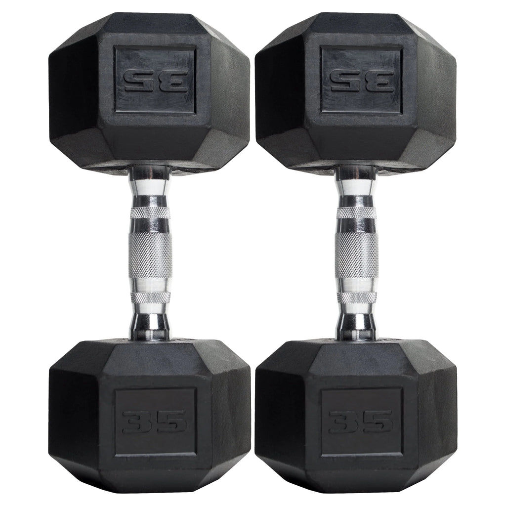 10lb Coated Rubber Hex Dumbbell Pair J8717