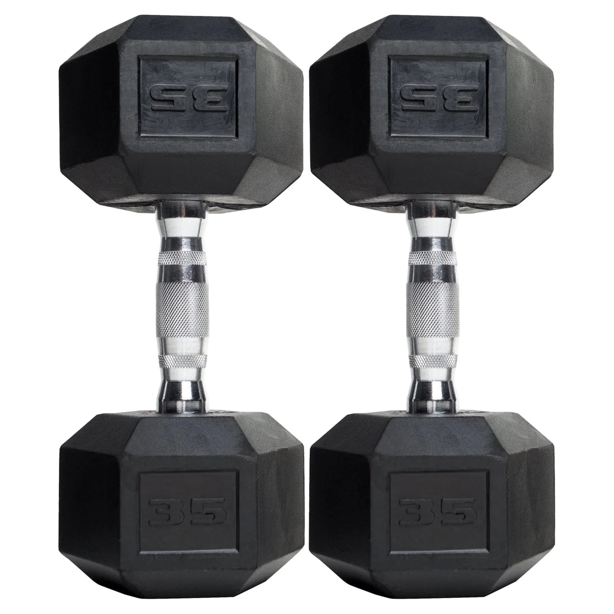 10lb Coated Rubber Hex Dumbbell Pair J8717