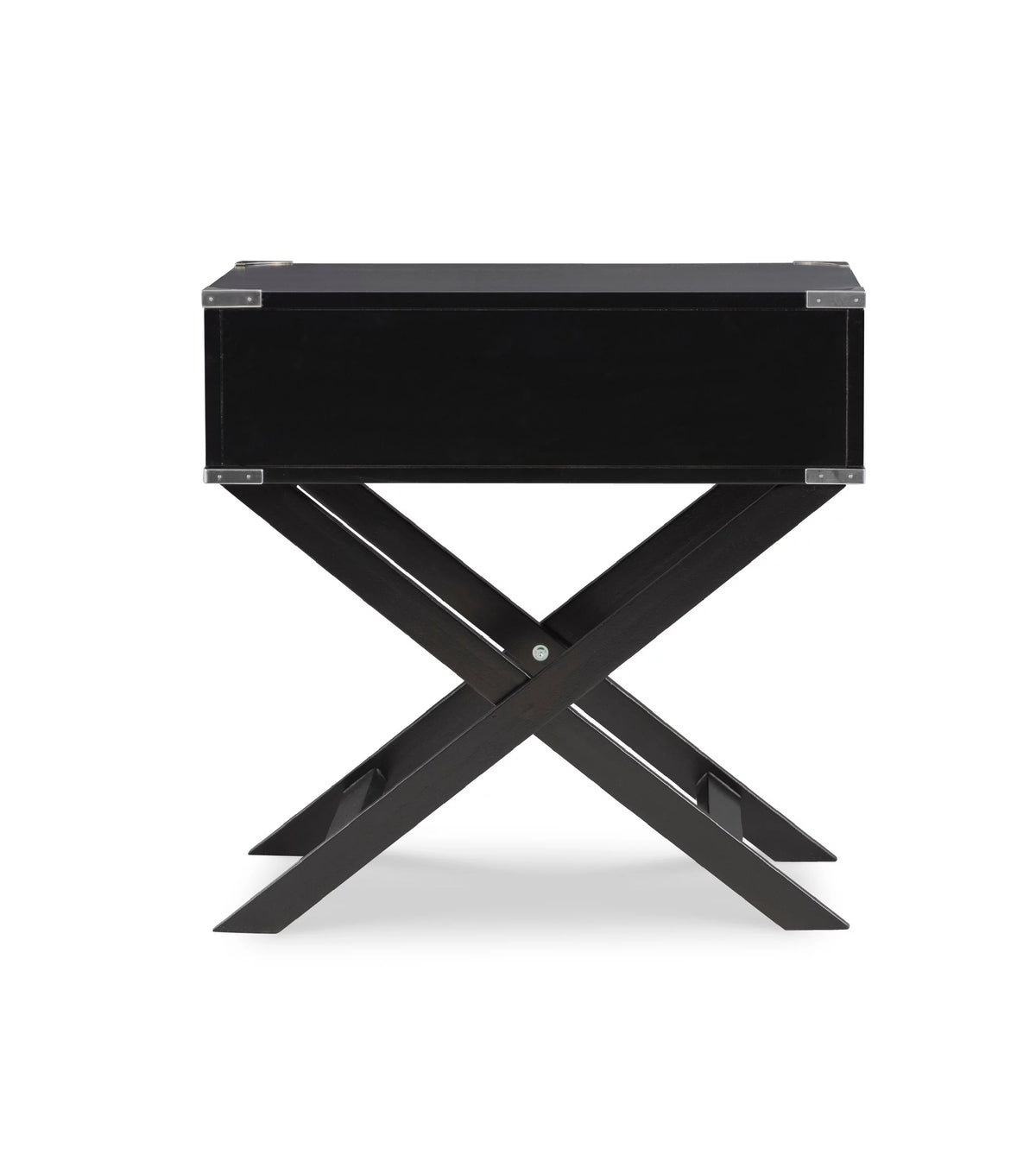 Black Single Drawer Accent Side Table K386135