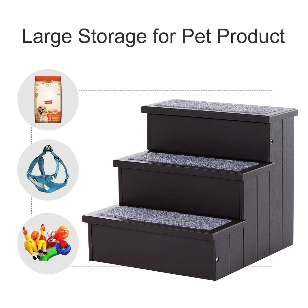 Brown Wooden Pet Stairs Ramp M45262