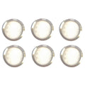 6 Pack Dimmable Hardwired Under Cabinet LED Puck Light Kit 3000K Soft White Silver Y7882