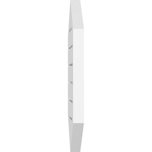 32x22W x 20x22H Vertical Peaked Surface Mount PVC Gable Vent 4/12 Pitch R503085