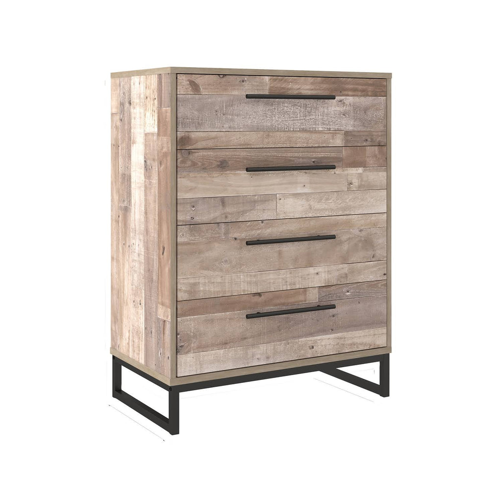 Whitewash 4-Drawer Chest H122