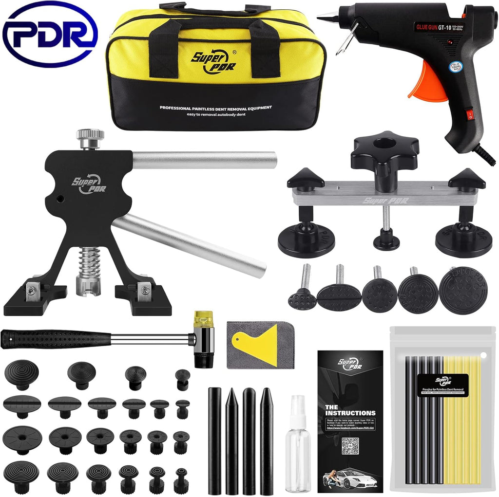 37 Pcs Paintless Dent Repair Puller Kit with Pulling Tabs M99205
