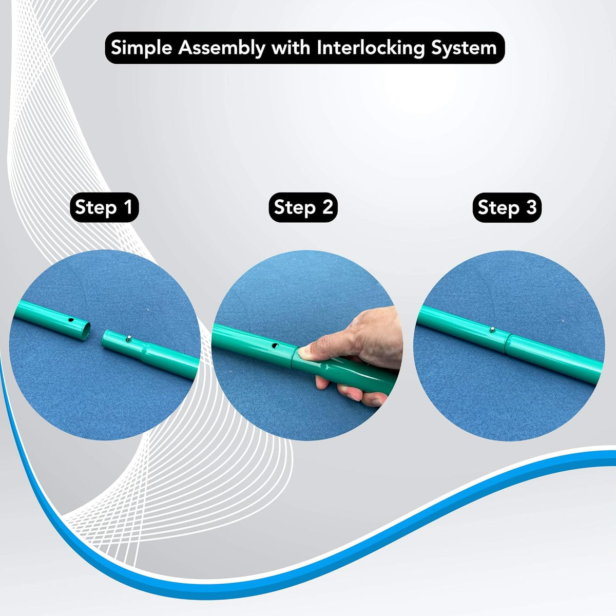 Regulation Size 22 Feet Long Pickleball Net with Steel Frame and PE Netting A2368