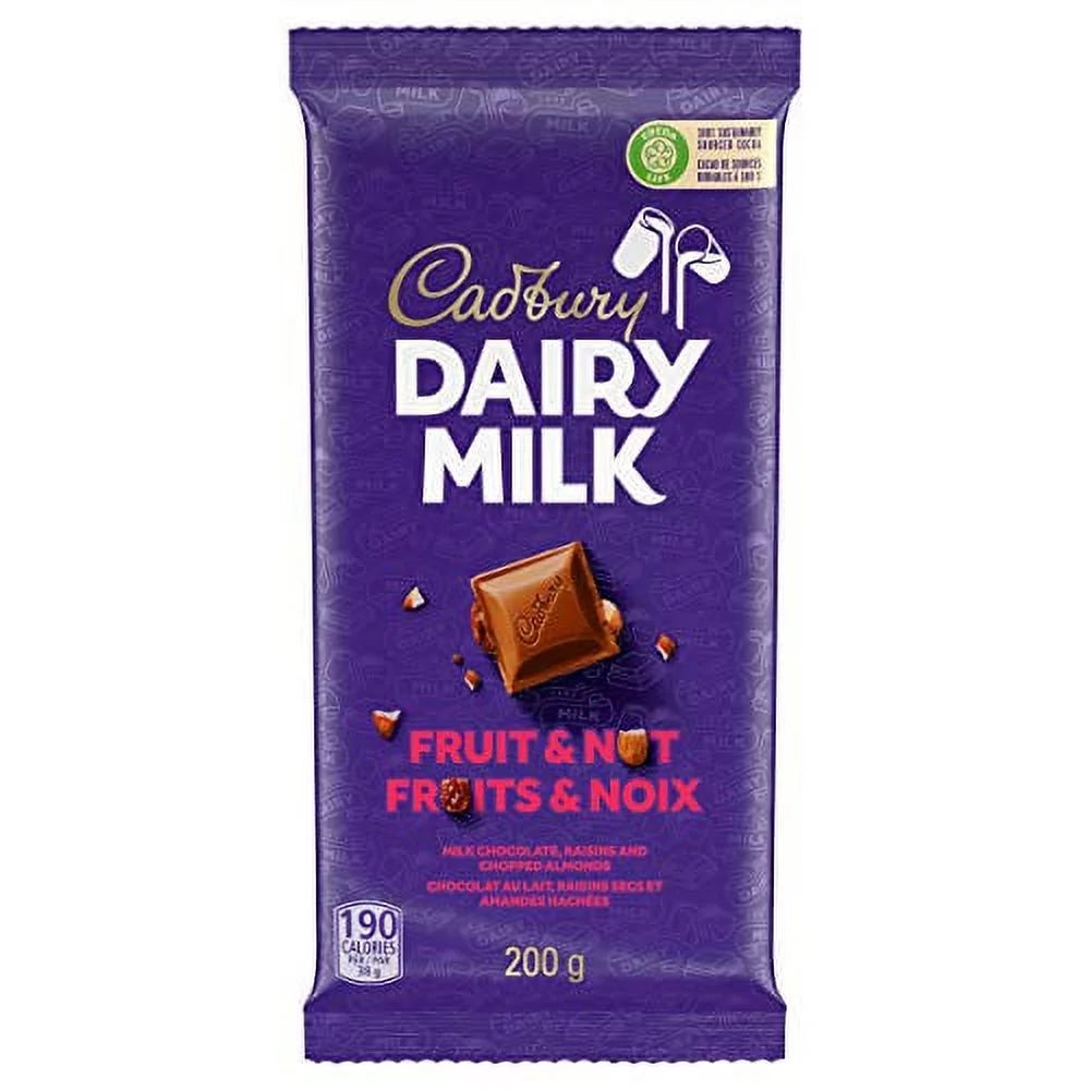 Dairy Milk Fruit & Nut Candy Bar 200G/7Oz S3518