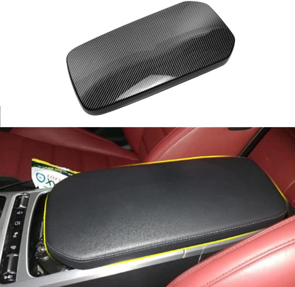 Carbon Fiber Central Console Armrest Panel Cover Trim Z317059