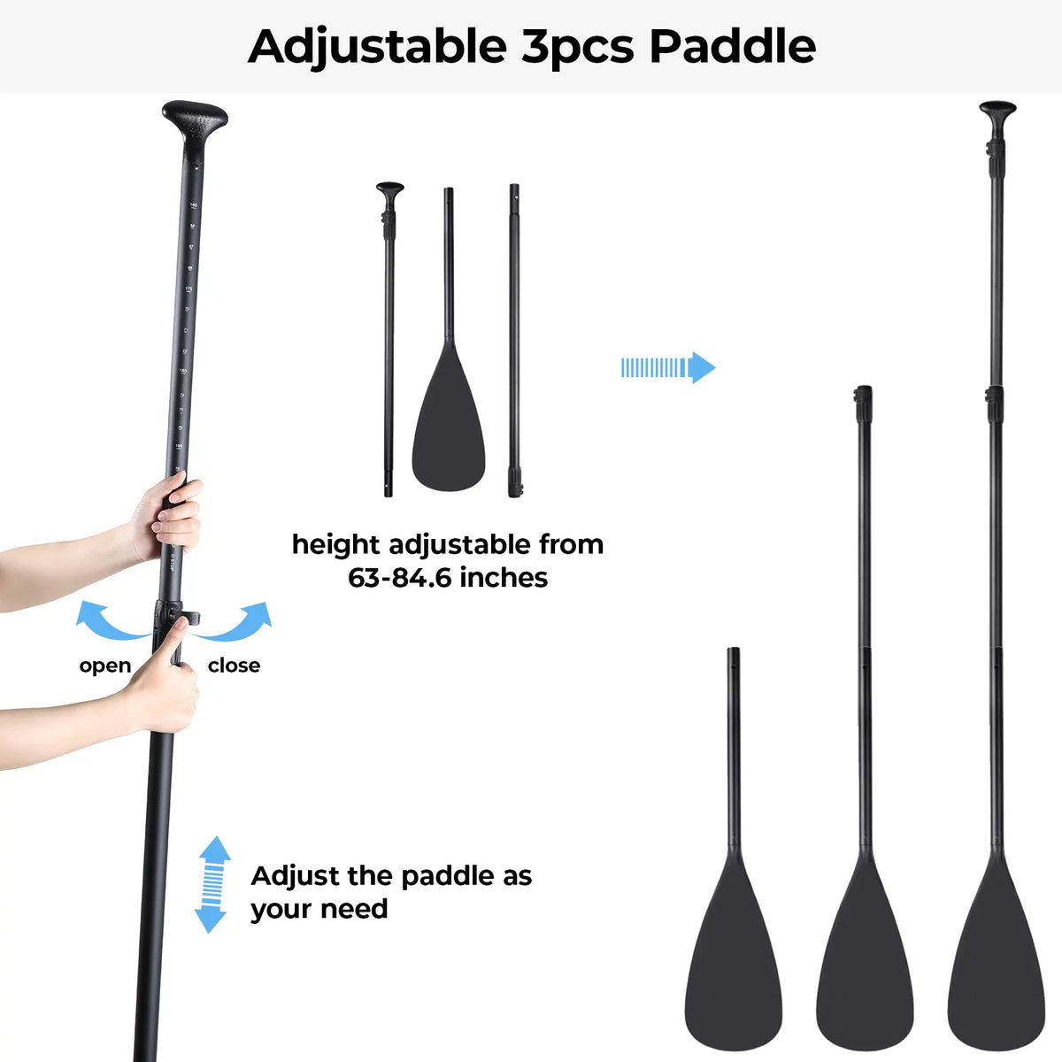 10ft Inflatable Stand up Paddle Board with Backpack, Paddle, Leash U176470