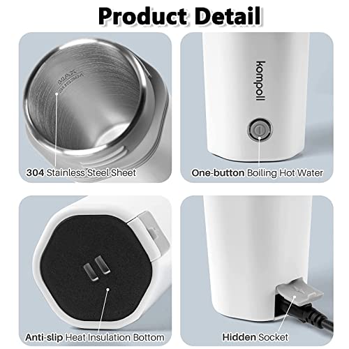 350ml White Portable Electric Kettle Q993