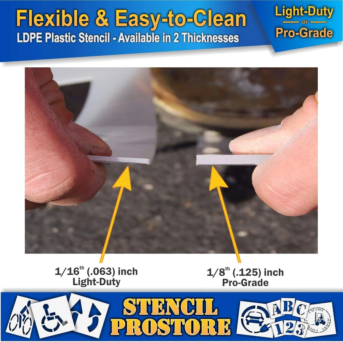 24 Inch Eye Protection Floor Marking Stencil Y96189