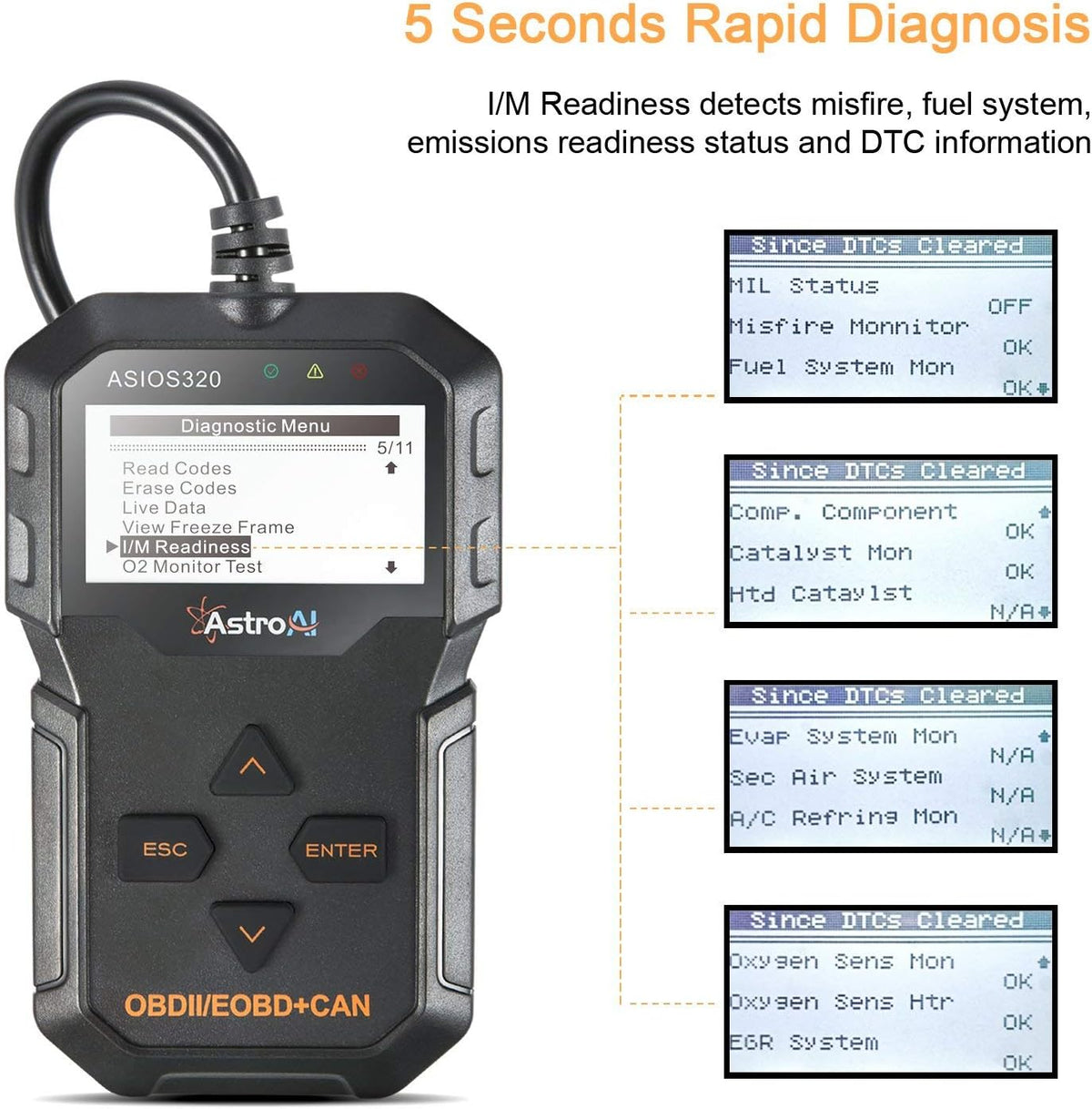Black OBD2 Scanner Car Diagnostic Tool K973