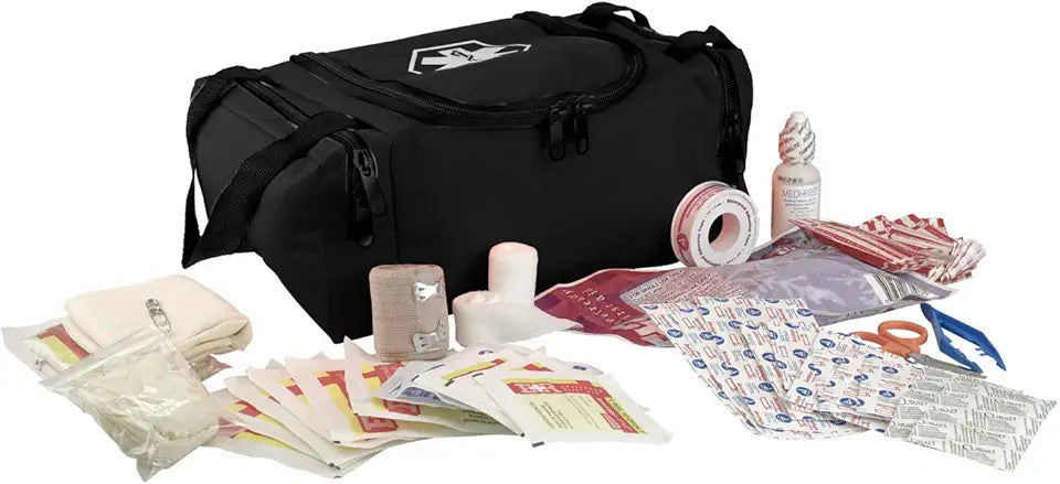 120 Piece Black First Aid Kit J910878