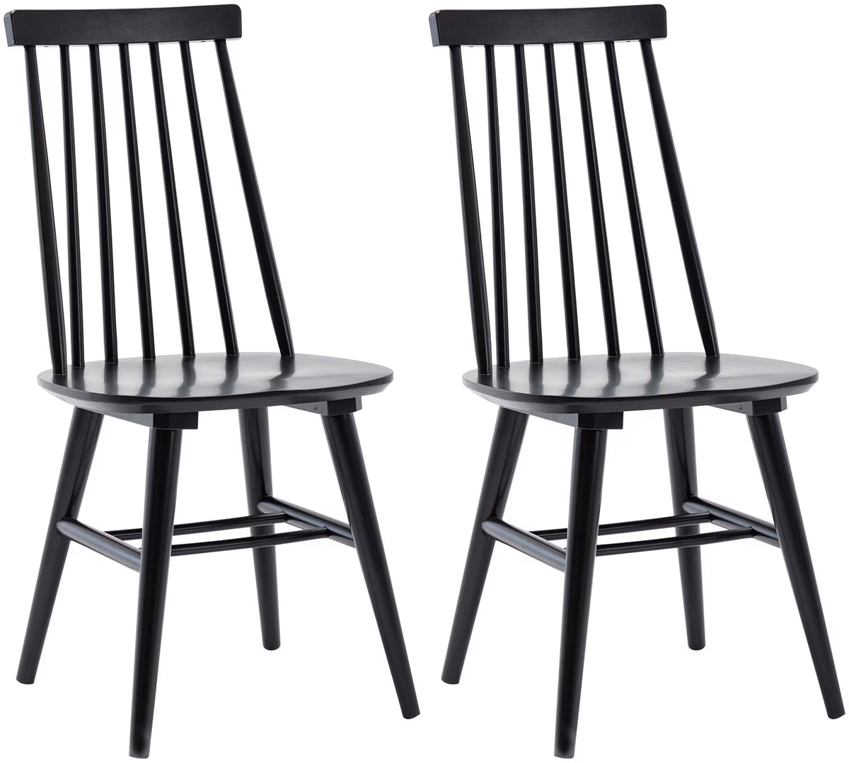Black Wood Dining Chairs Set of 2 X96601