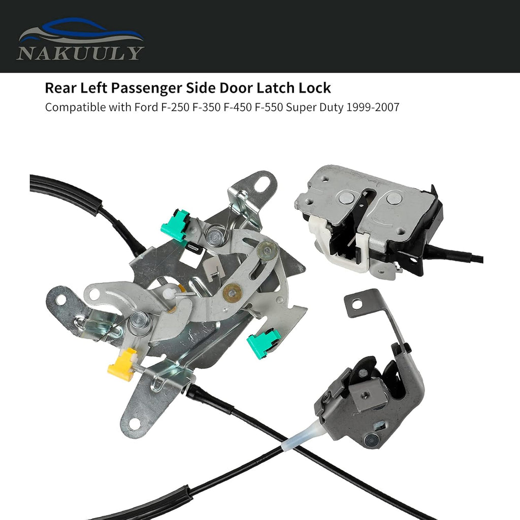 Left Driver Side Rear Door Lock Latch & Cable E167377