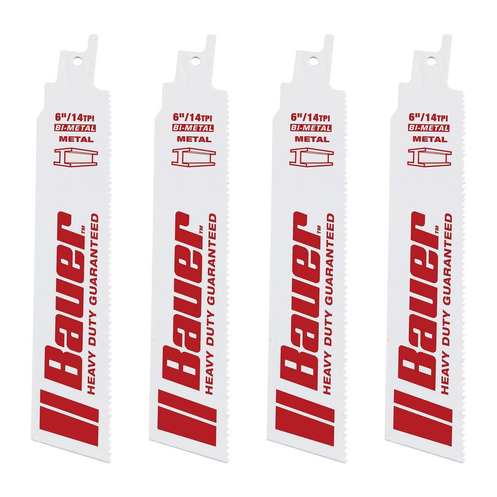 14 TPI Bi-Metal Reciprocating Saw Blades, 4 Pack D234730