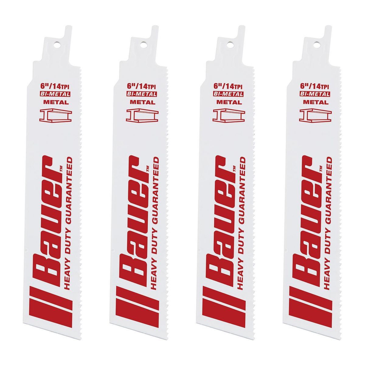 14 TPI Bi-Metal Reciprocating Saw Blades, 4 Pack D234730