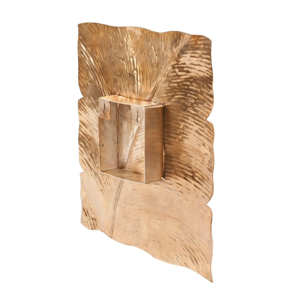 Square Leaf Wall Decor with Antique Silver B257112