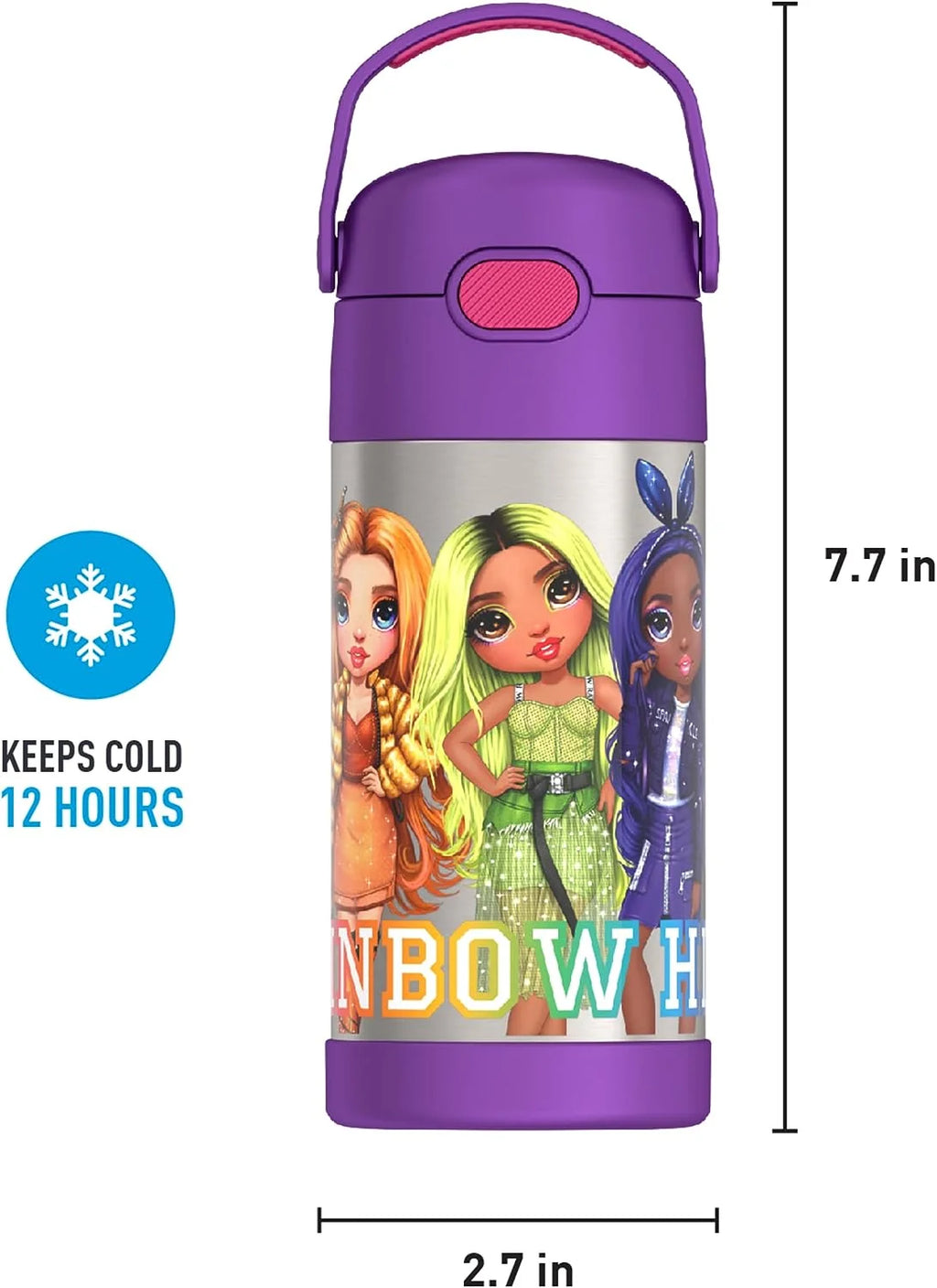 12Oz Stainless Steel Insulated Straw Bottle D9032
