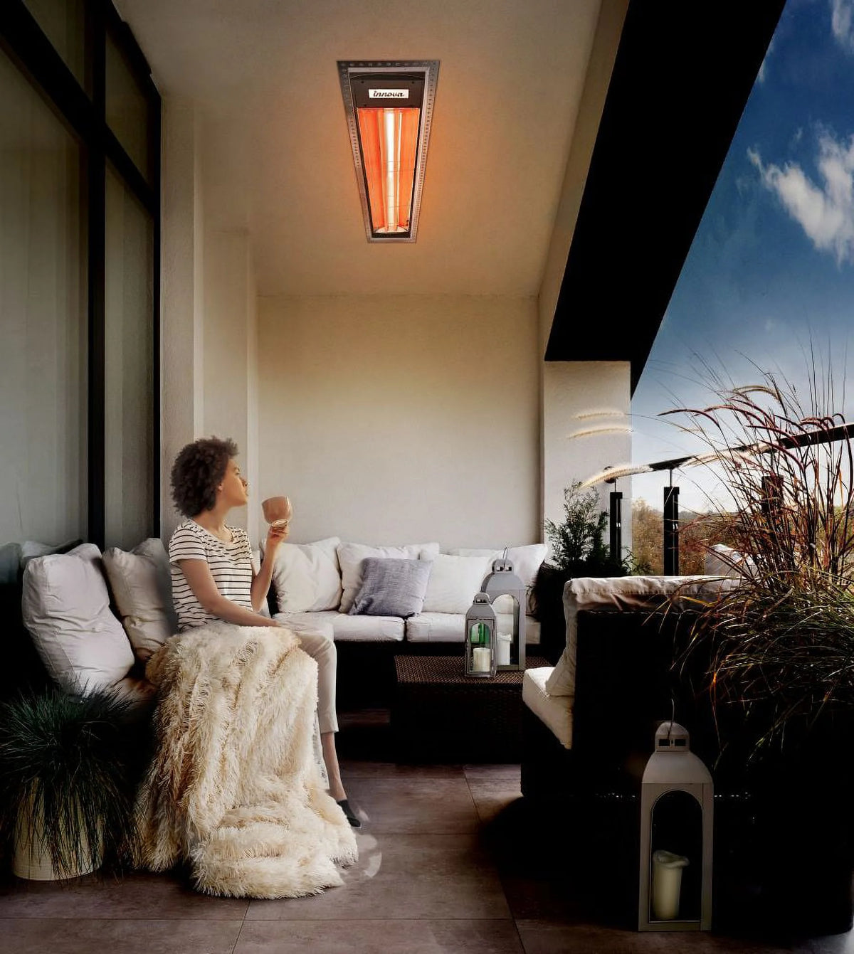5000 Watt Electric Infrared Dual Element Wall Mount Heater I582