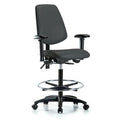 Charcoal Ergonomic Drafting Chair with Casters Q14873