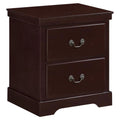 Cherry 2-Drawers Traditional Wood Nightstand A315