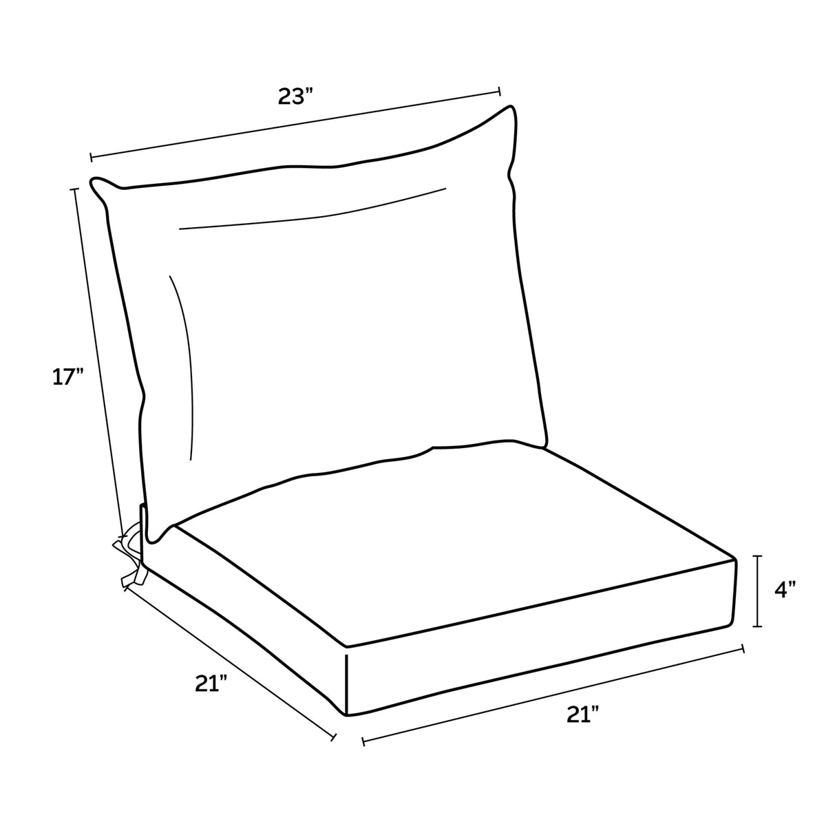 Sapphire Blue Outdoor Dining Chair Cushion Set 21 x 21 U634