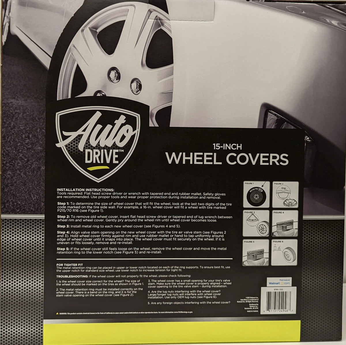 15-inch Silver Alloy ABS Plastic Wheel Cover Q9800