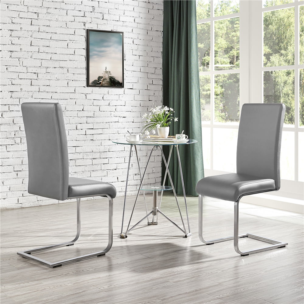 2pcs PU Leather Highback Dining Chair T634