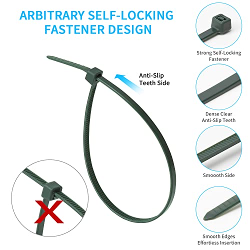 6 inch Green Nylon Zip Ties P1645