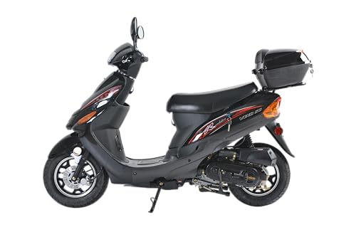50cc Fully Automatic Scooter Moped with Matching Trunk (Black) D6401