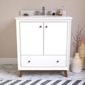 30 Inch White Bathroom Vanity with Sink J3752