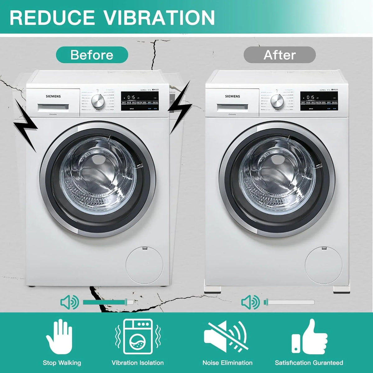 8 Packs Anti Vibration Pads for Washer and Dryer 1100 lbs Q472252