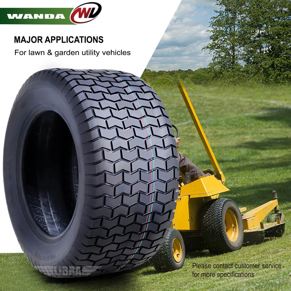 15X6-6 & 20X8-8 Lawn Mower Tractor Turf Tires Set 4 N4830