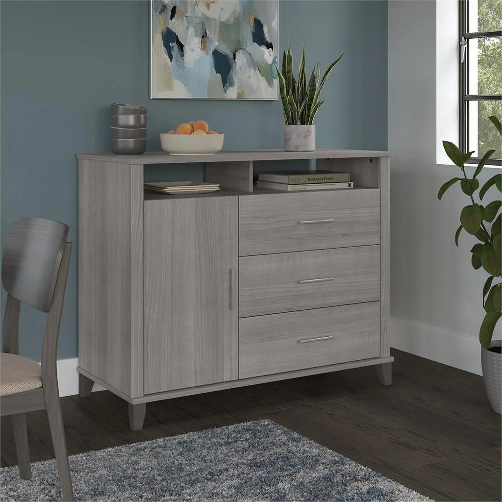 Tall Sideboard Buffet Cabinet in Platinum Gray I894749