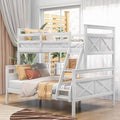 White Twin Over Full Bunk Bed with Ladder G402