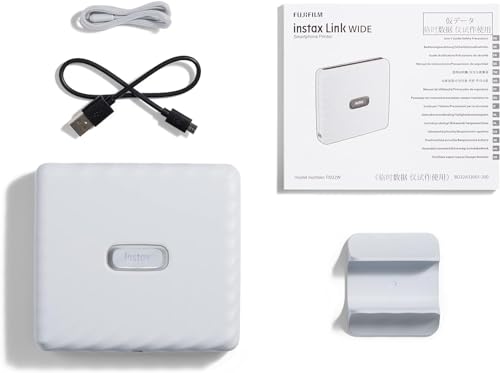 Instant Mini Link 2 Smartphone Printer + Instant Mini Film (40 Sheets) - Carrying Case and Microfiber Cleaning Cloth, Instant Mini Link Printer Bundle (Ash White) G365