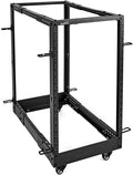 18U 4-Post Open Frame Server Rack, 19-Inch Adjustable Depth 22 to 40, Black T177234