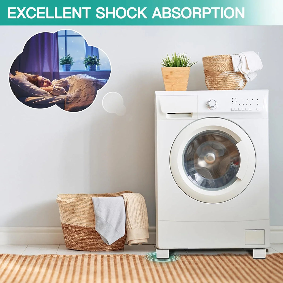8 Packs Anti Vibration Pads for Washer and Dryer 1100 lbs Q472252