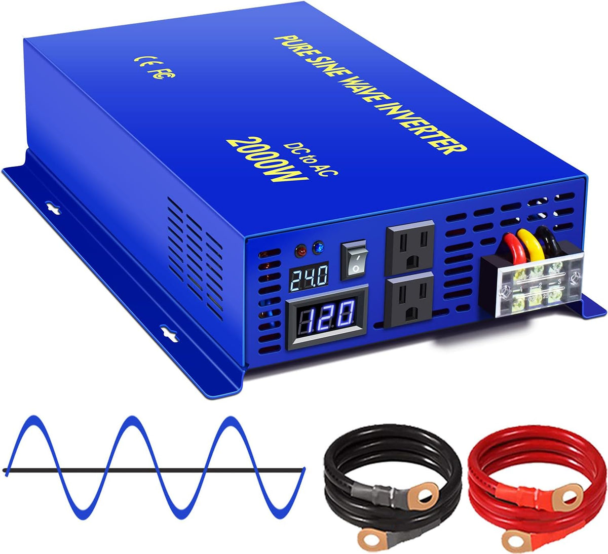 2000 Watt Pure Sine Wave Power Inverter 48V DC to AC 120V X688926