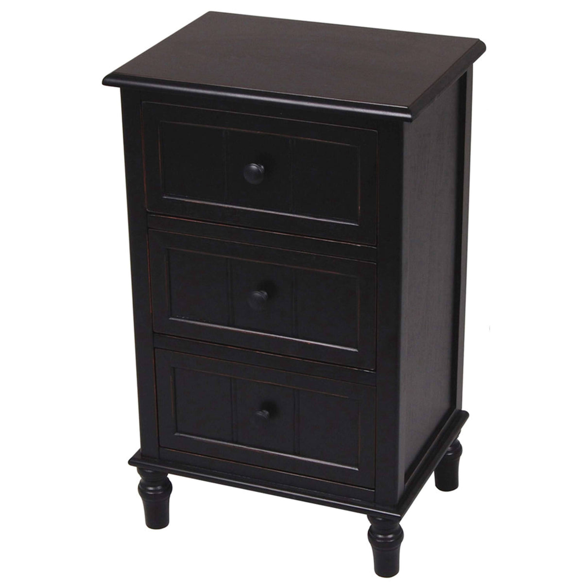 Black 3 Drawer Accent Table A9048