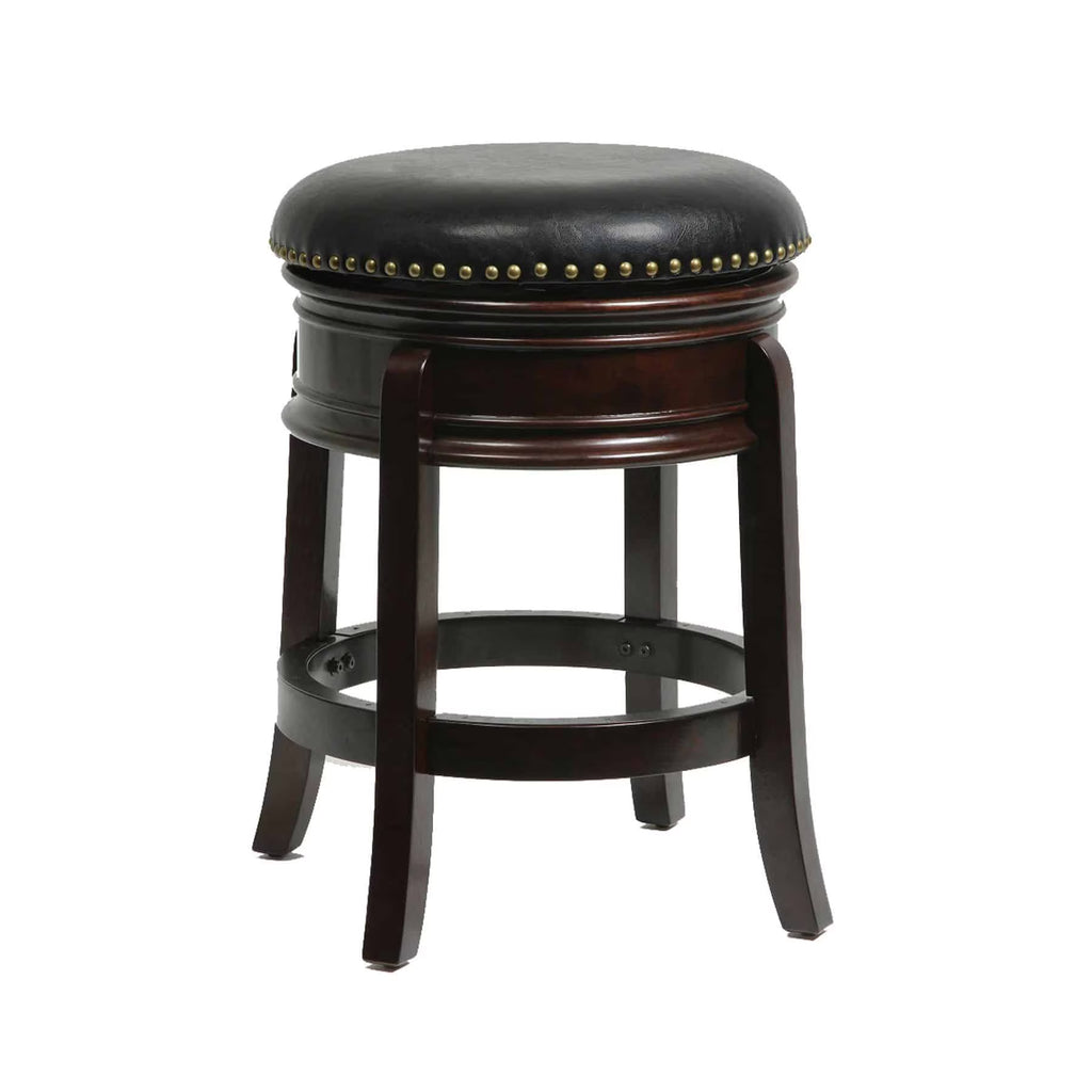 Cappuccino Backless Swivel Wood Counter Stool N934696