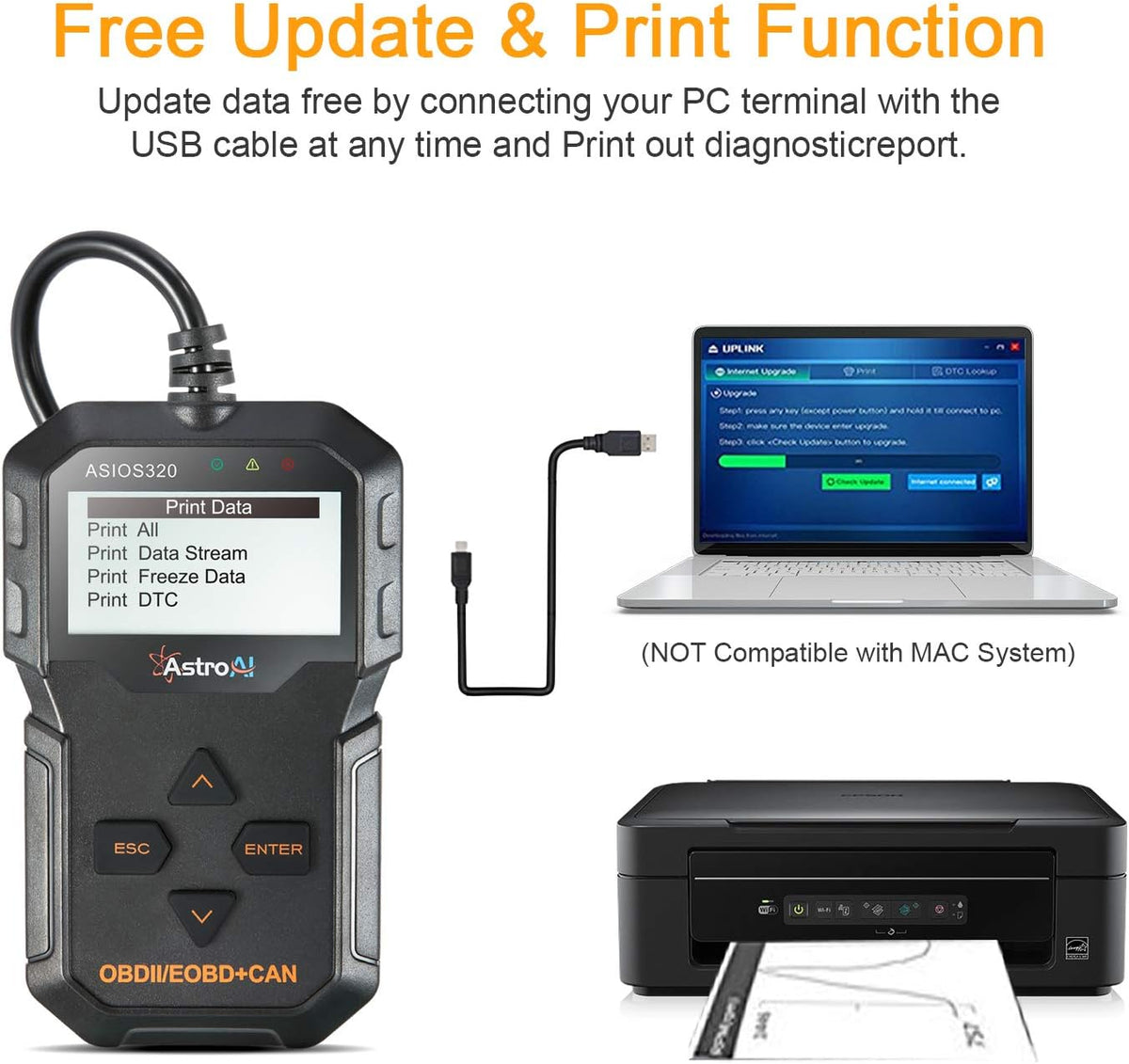 Black OBD2 Scanner Car Diagnostic Tool K973