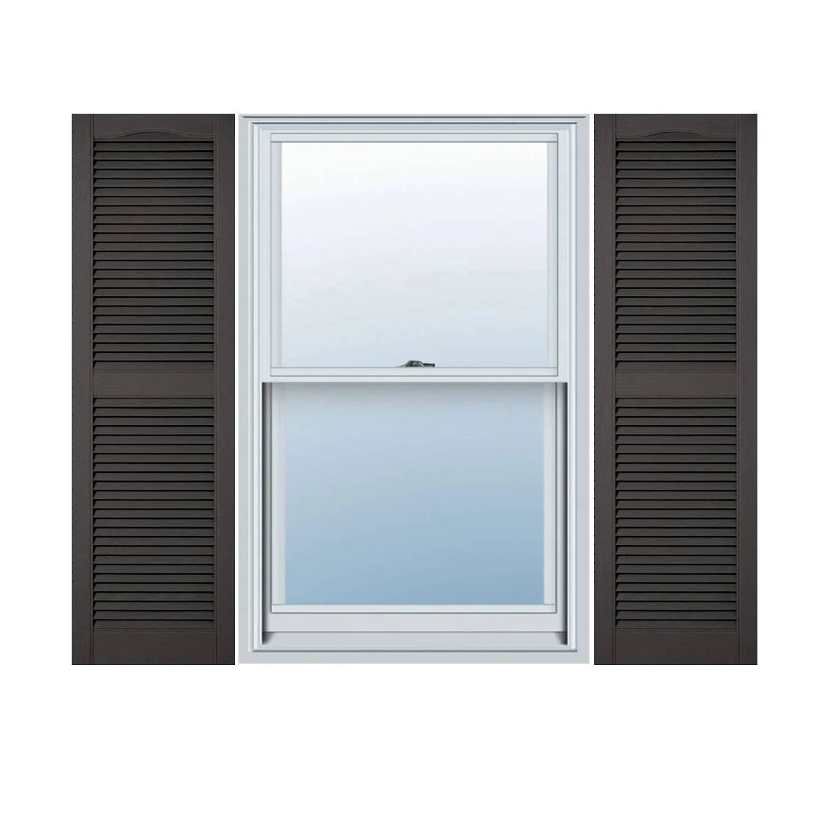 18 inchw x 73 inchh Vinyl Open Louver Shutters G3763