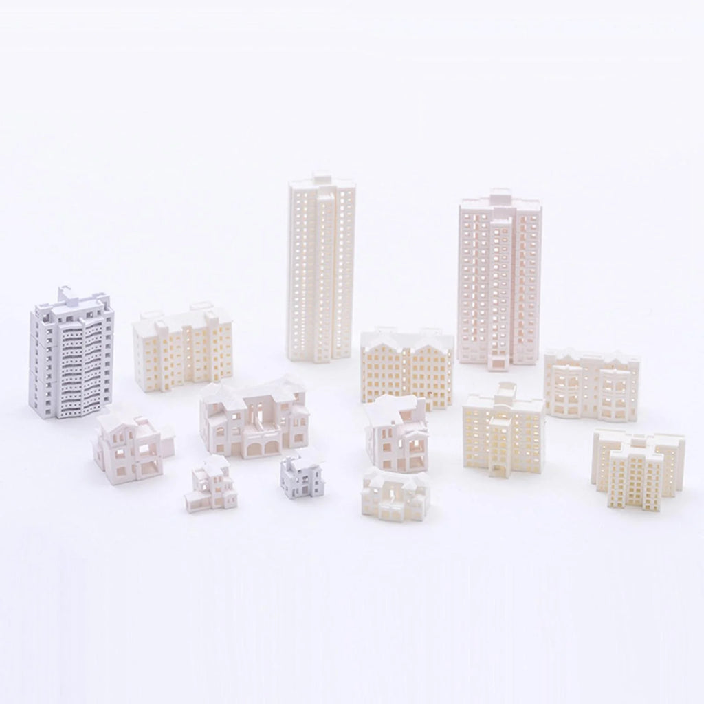 Miniature Dollhouse Scenes Building Train Unpainted House Decoration A106189