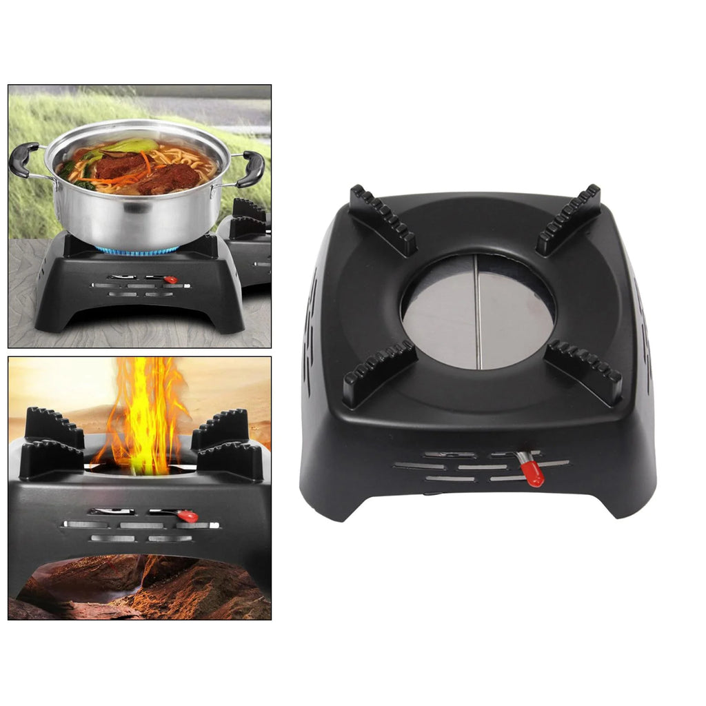 Portable Wood Burning Stove for Outdoor Cooking Black X7421