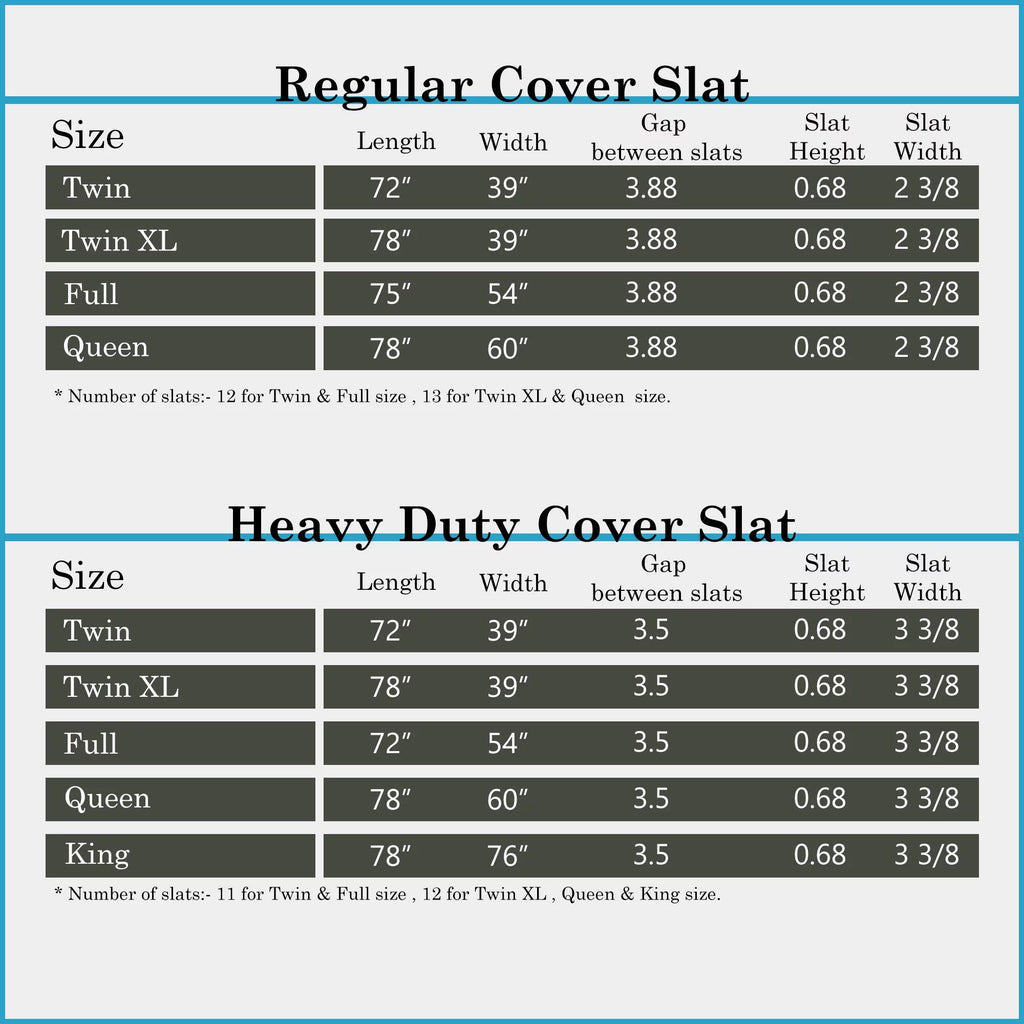 Queen Gray Mattress Support Wood Slats with Cover D13707