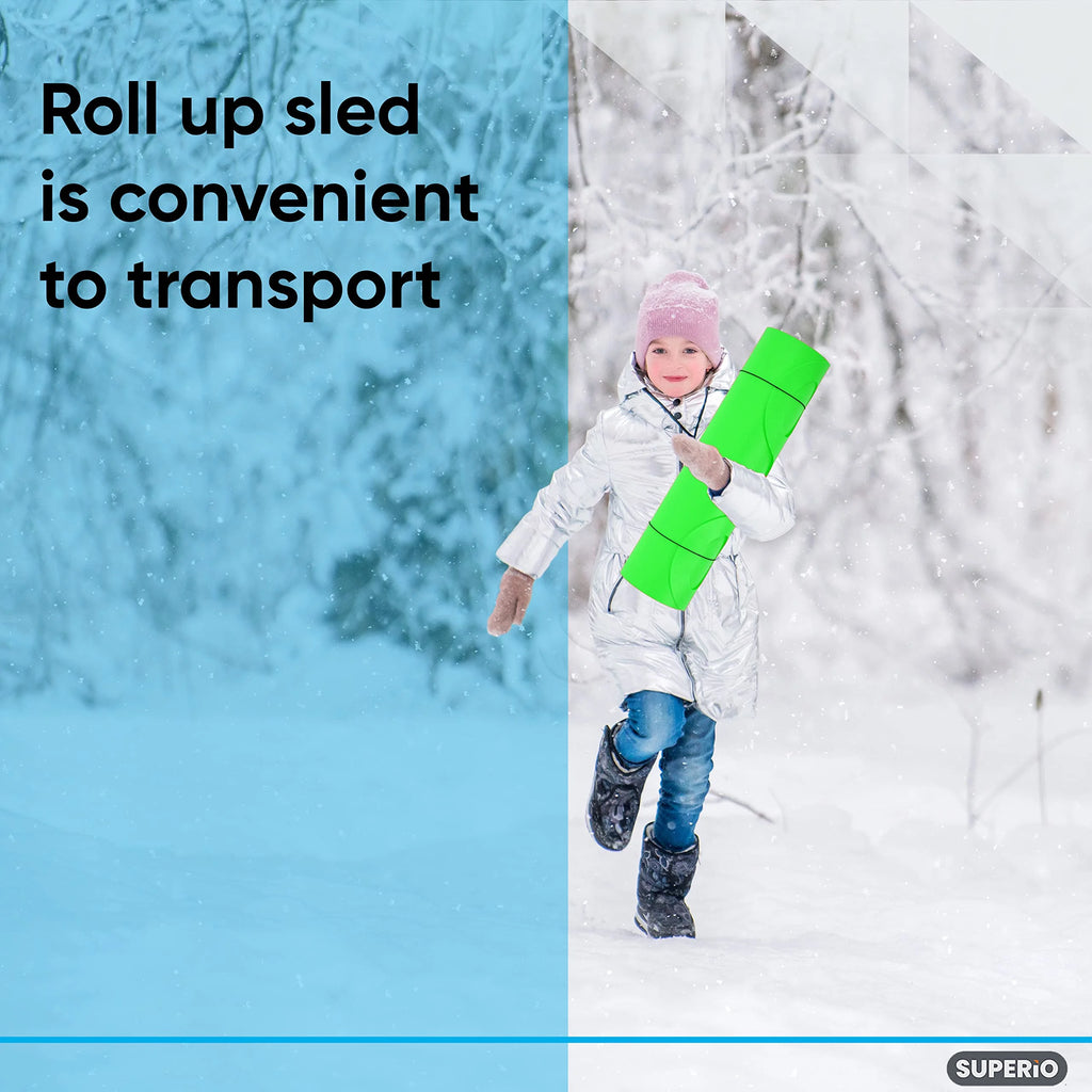 3 Pack Green Kids Snow Sled T48914