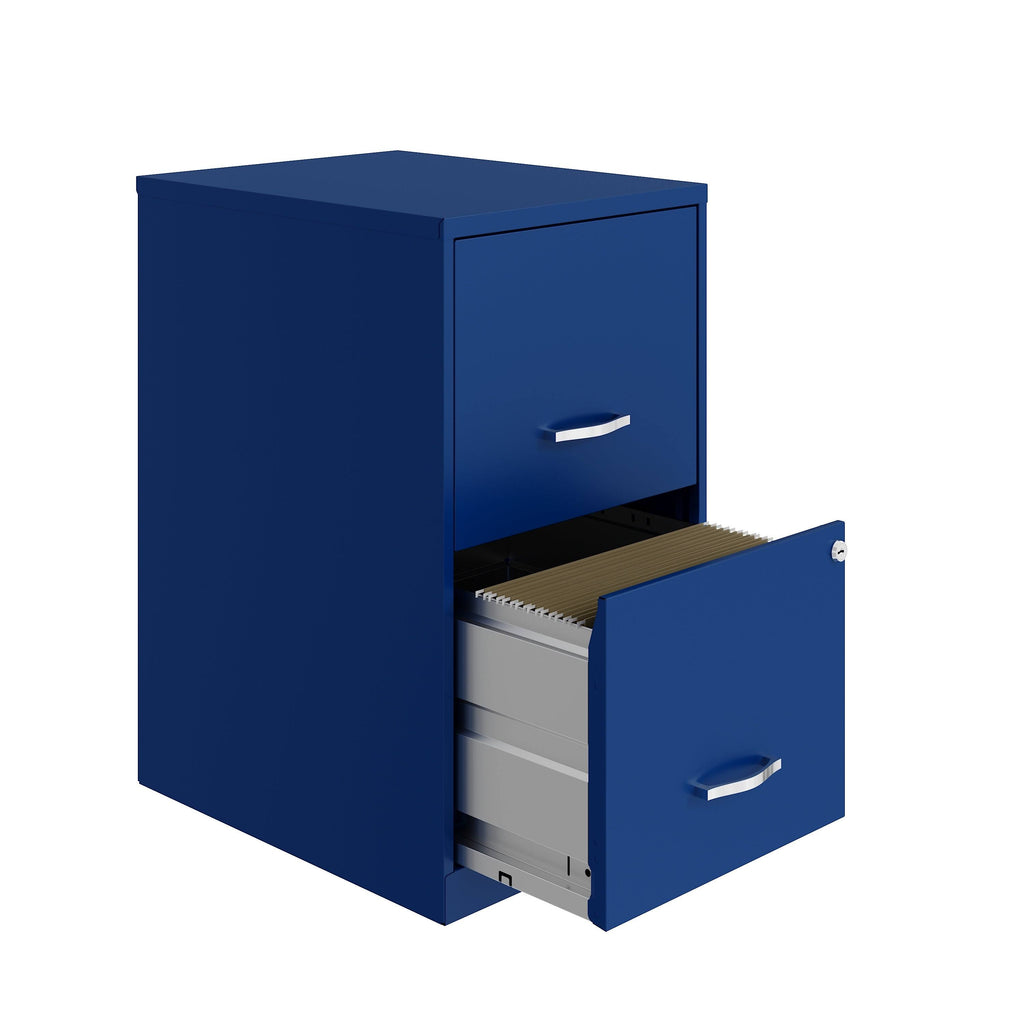 Classic Blue 18in 2 Drawer Metal File Cabinet H3785